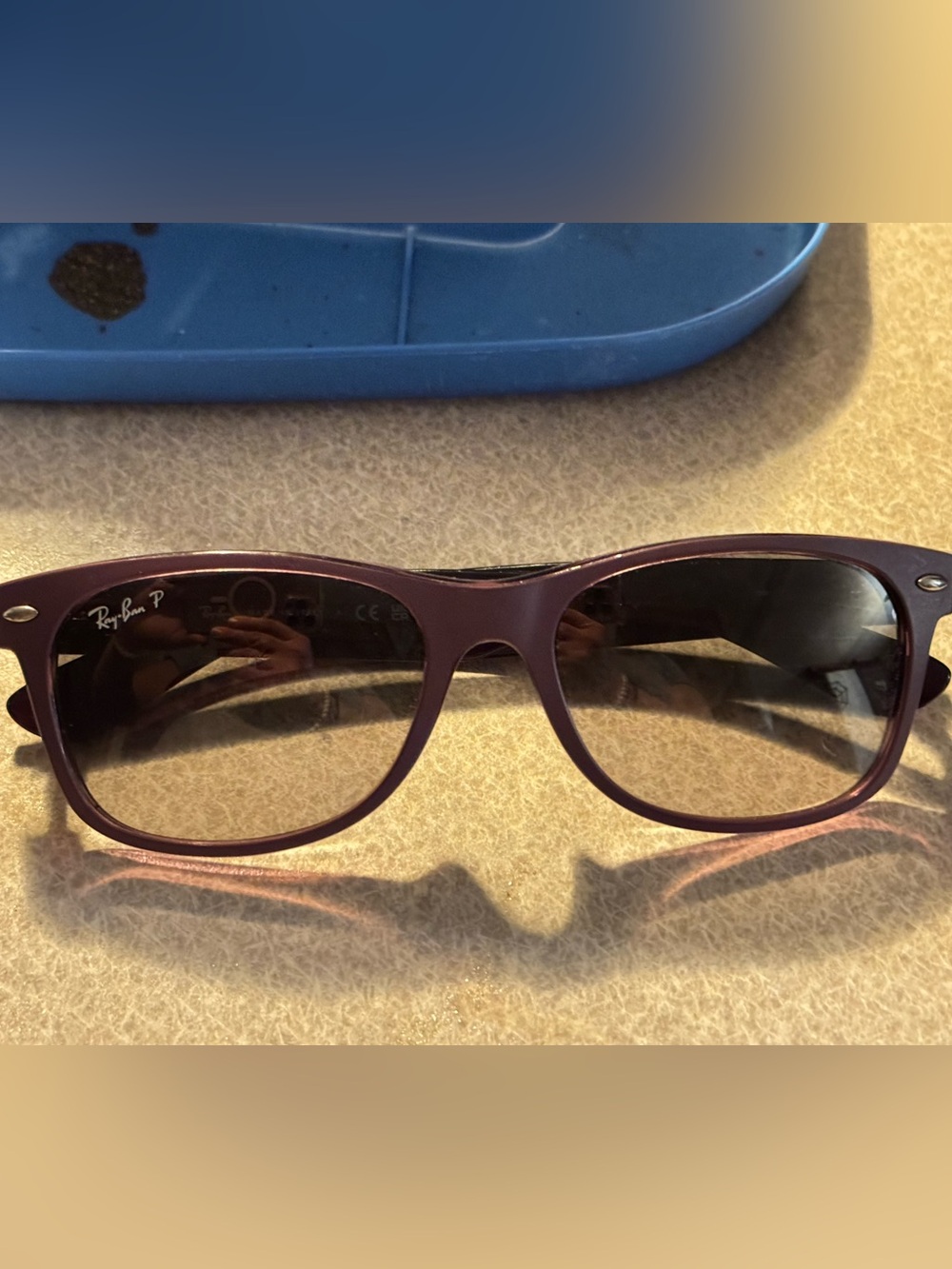 Unisex matte Violet Ray Ban P New Wayfarer Sunglasses